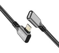 LogiLink Câble d'extension USB 3.2 Gen2 Boîtier aluminium 0,5 m noir/gris