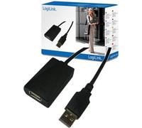 Logilink | Câble d'extension USB | Femelle | 4 broches USB type A | Mâle | Noir | 4 broches USB type A | 5 m