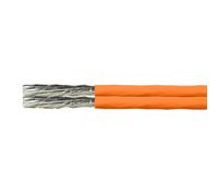 LogiLink Professional CPV0060 - CAT 7 1000 MHz LSZH (Low Smoke Zero Halogène) Câble d'installation réseau avec feu, classe de protection : Dca, AWG23 S/FTP 100 m simplex, orange Duplex 100m Orange