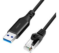 LogiLink Câble Ethernet USB 3.0 USB-A - RJ45 mâle 1,5 m noir/gris
