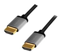 Câble de raccordement LogiLink HDMI AV [1x HDMI mâle - 1x HDMI mâle] 3 m gris-noir