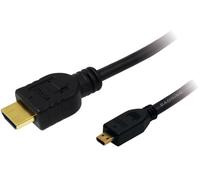 LogiLink Câble HDMI A mâle D mâle Micro 1,0 m noir