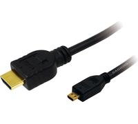 LogiLink Câble HDMI A mâle - D mâle Micro 1,0 m noir