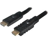 LOGILINK CHA0020 - Fiche HDMI A > fiche HDMI A, 4K à 30 Hz, amplificateur, noir, 20