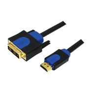 LogiLink CHB3102 câble vidéo et adaptateur 2 m HDMI DVI-D Noir, Bleu
