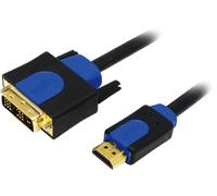 LogiLink Câble HDMI-DVI Connecteur 18+1pin mâle/mâle 5.00m sw 1.4