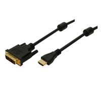 LogiLink Câble HDMI-DVI HDMI -> DVI Bu/St 5.00m bk