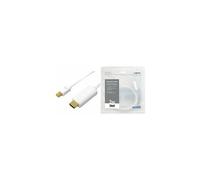 LogiLink Câble Mini DisplayPort - HDMI, 4K, 3,0 m, blanc