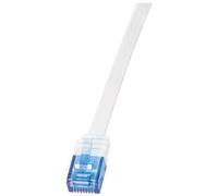 LogiLink Câble patch plat U/UTP cat. 6 5,0 m blanc