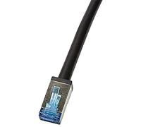 LogiLink Câble Patch Professionnel Cat.6A, S/FTP, PVC + PE, Noir, 1 m