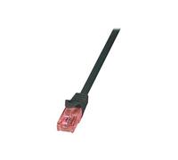 LOGILINK Câble réseau (RJ45) CAT6 U/UTP Noir 0,50M