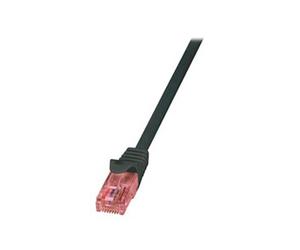 Logilink câble réseau (rj45) cat6 u utp noir 0,50m gmbh cq2023u