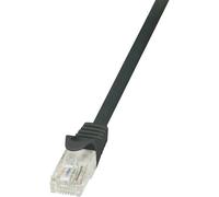 LOGILINK Câble réseau (RJ45) CAT6 U/UTP Noir 3,00M