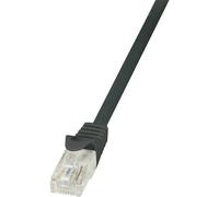 LOGILINK Câble réseau (RJ45) CAT6 U/UTP Noir 5,00M
