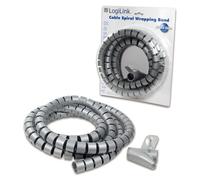 LogiLink Cable Spiral Wrapping Band - Tube de gestion des câbles - 2.5 m - gris