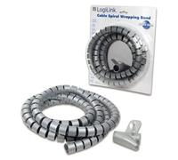 LogiLink Cable Spiral Wrapping Band - Tube de gestion des câbles - 2.5 m - gris