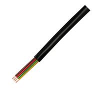 LogiLink Câble téléphonique, 100 m, 4 fils, plat, noir pour l'intérieur, pour confectionner des câbles téléphoniques plats- (CM04)