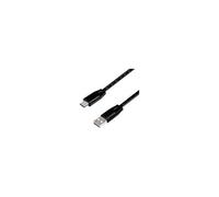 LogiLink Câble USB 2.0 avec règle, USB-A - USB-C mâle, noir