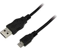 LogiLink Câble USB 2.0 USB-A USB-B Micro mâle 1,8 m noir