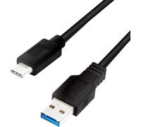 LogiLink Câble USB 3.2 USB-A - USB-C mâle 1,5 m noir