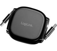 LogiLink Câble USB-C USB 2.0 USB-C® mâle 1.00 m noir connecteur utilisable des deux cotés, à desserrer CU0500
