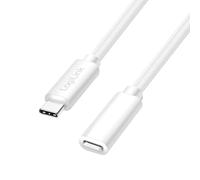 LogiLink Câble USB-C USB 2.0 USB-C® mâle, USB-C® Femelle 1.00 m Blanc CU0220