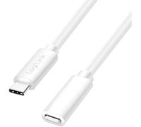 Logilink CU0222 - Câble d'extension USB 2.0 de type C avec prise en charge PD (PowerDelivery) - Couleur : blanc - Longueur du câble : 3 m