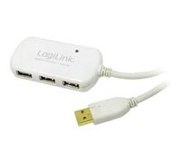 LogiLink Câble USB USB 2.0 USB-A mâle, USB-A femelle 12.00 m blanc contacts