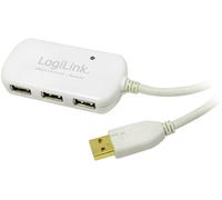 Logilink - Câble usb usb 2.0 usb-a mâle, usb-a femelle 12.00 m blanc contacts dorés, certifié ul UA0108 R01794