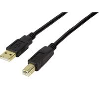 LogiLink Câble USB USB 2.0 USB-A mâle, USB-B mâle 10.00 m noir contacts dorés UA0264