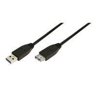 LOGILINK CU0041 - Câble USB 3.0, fiche A vers connecteur A, noir 1 m