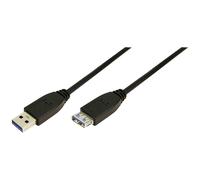 LogiLink Câble USB USB 3.2 Gen1 USB-A mâle, USB-A femelle 3.00 m noir