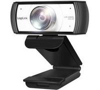 LogiLink UA0377 Webcam de conférence HD USB, Objectif Ultra Grand Angle 120°, Double Microphone avec réduction du Bruit, Mise au Point Manuelle, pour vidéoconférence et Streaming en Direct, Noir