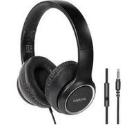 LogiLink Casque stéréo HS0053 - Filaire, micro intégré sur câble, noir
