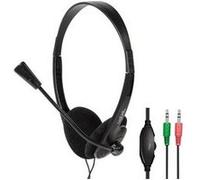 LogiLink Casque stéréo HS0052 – Microphone, Easy VOIP, conférence téléphonique – Noir