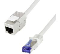LogiLink CC5062S RJ45 Câble réseau, câble patch CAT 6a S/FTP 3 m gris avec cliquet dencastrement 1 pc(s)