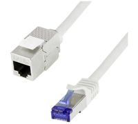 LogiLink Câble réseau RJ45 CC5092S – CAT6a S/FTP 10 m gris avec cliquet d'encastrement 1 pc(s)