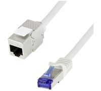 LogiLink CC5092S RJ45 Câble réseau, câble patch CAT 6a S/FTP 10 m gris avec cliquet d'encastrement 1 pc(s)
