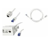LogiLink Câble réseau RJ45 CC5092S – CAT6a S/FTP 10 m gris avec cliquet d'encastrement 1 pc(s)