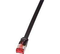 LogiLink CF2023S RJ45 Câble réseau, câble patch CAT 6 U/FTP 0.50 m noir contacts dorés