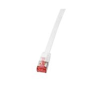 LogiLink CF2031S Câble Réseau Cat6 U/FTP (STP) Blanc 1m Connecteurs RJ-45 Plaqué Or, PVC, Norme ISO/IEC 11801