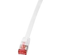 LogiLink CF2081S RJ45 Câble réseau, câble patch CAT 6 U/FTP 7.50 m blanc contacts dorés 1 pc(s)