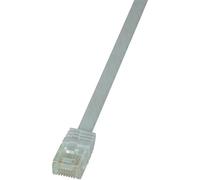 Logilink CF2081U Cat.6 U/UTP SlimLine Flat Patch Cable, 7.50 Meter Length, White