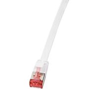 LogiLink Câble réseau RJ45 CF2091S Cat6 U/FTP 10 m Blanc contacts dorés
