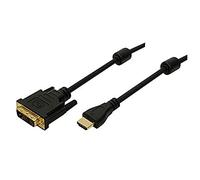 Câble adaptateur LogiLink HDMI / DVI Fiche mâle HDMI-A, Fiche mâle DVI-D 18+1 pôles 2.00 m noir CH0004 Câble HDMI