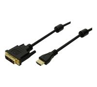 LogiLink CH0004 Câble HDMI en ferrite core vers DVI Mâle/Mâle 2 m Noir