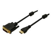 LogiLink CH0004 Câble HDMI en ferrite core vers DVI Mâle/Mâle 2 m Noir