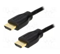 LogiLink High Speed with Ethernet - Câble HDMI avec Ethernet - HDMI mâle pour HDMI mâle - 50 cm - noir