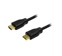 Câble de raccordement LogiLink HDMI Fiche mâle HDMI-A, Fiche mâle HDMI-A 1.00 m noir CH0035 4K UHD Câble HDMI