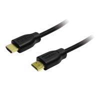 LogiLink Câble HDMI CH0053 – HDMI v1.4 avec Ethernet, 19 broches Mâle/Mâle, 10 m Noir